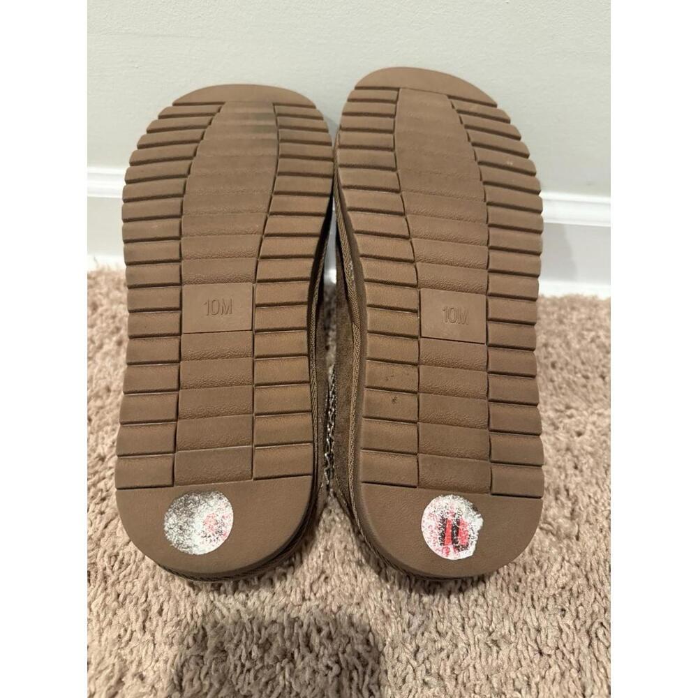 Cushionaire Women’s Brown Slip On Suede Mule Slipper Faux Fur Lining Sz10 - Picture 5 of 5